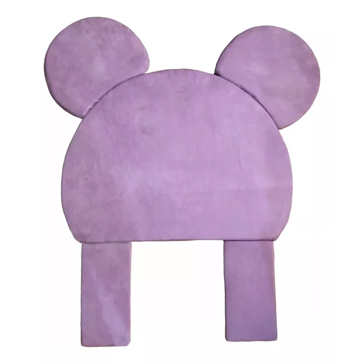 Cabecera de Cama Individual Osito Morado Kawaii para Niños