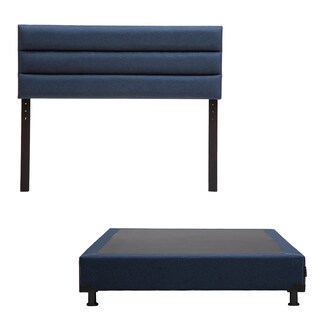 Foto 1 | Cabecera Dicasa Logan + Box Dicasa Blu Queen Size Azul