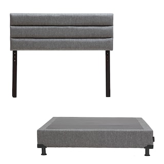 Foto 1 | Cabecera Dicasa Logan + Box Dicasa Queen Size color Gris