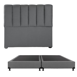 Foto 1 | Cabecera Dicasa Kami + Box Dicasa Orly King Size color Gris