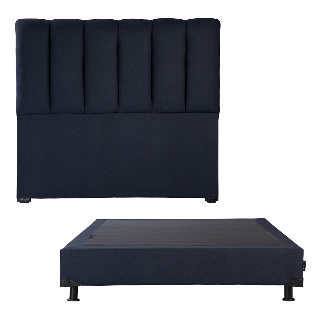 Cabecera Dicasa Kami + Box Dicasa Orly Queen Size color Azul