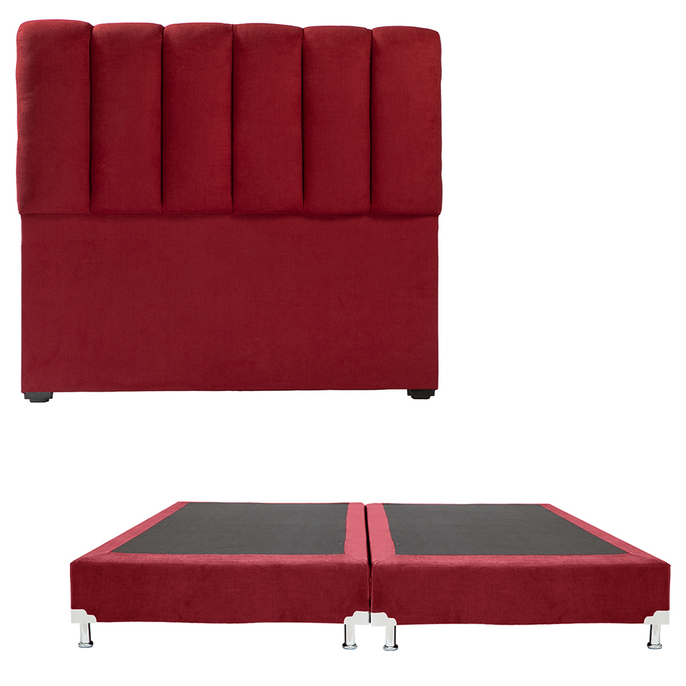 Cabecera Dicasa Kami + Box Dicasa Red King Size Rojo
