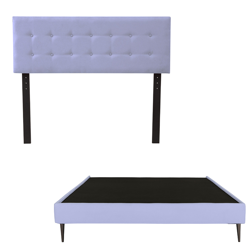 Cabecera Dicasa Bilbao + Base Cama Slim Matrimonial Color Lila