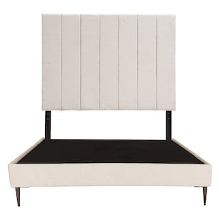 Foto 2 | Cabecera Dicasa Argos + Base Cama Slim Queen Size Color Beige Claro