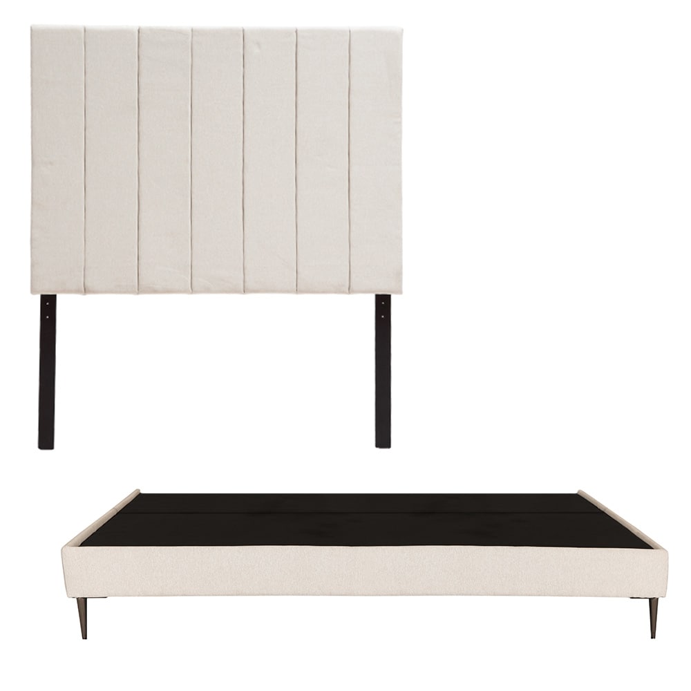 Cabecera Dicasa Argos + Base Cama Slim Color Beige Claro King Size $11,099