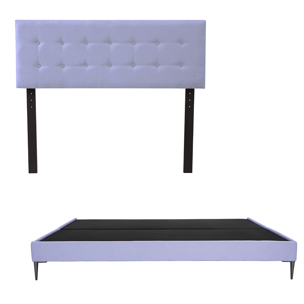 Foto 2 pulgar | Cabecera Dicasa Bilbao + Base Cama Slim King Size Color Lila