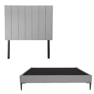 Foto 1 | Cabecera Dicasa Argos + Base Cama Slim Queen Size Color Gris
