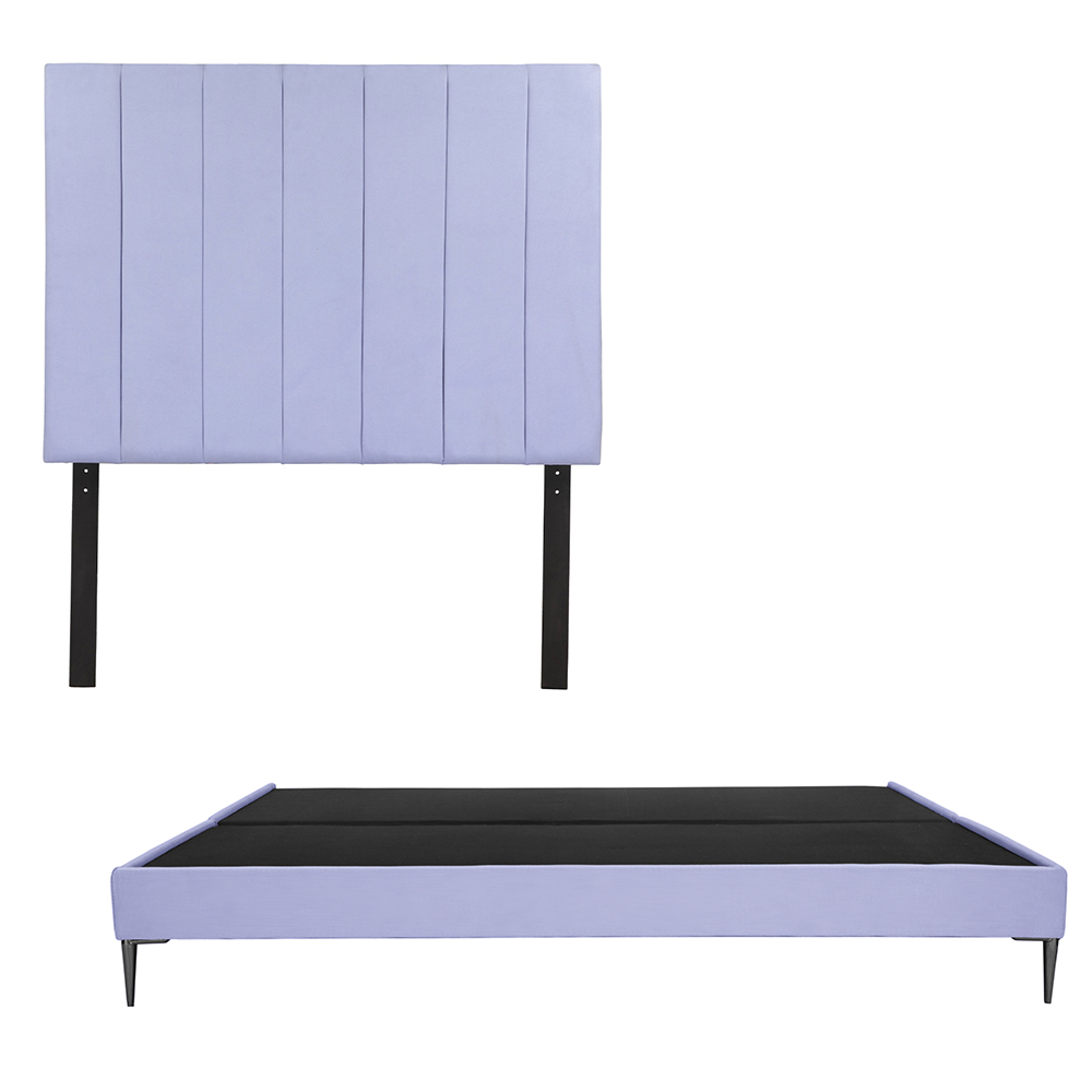 Cabecera Dicasa Argos + Base Cama Slim King Size Color Lila