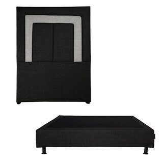 Foto 1 | Cabecera Dicasa Bora + Box Color Negro Individual