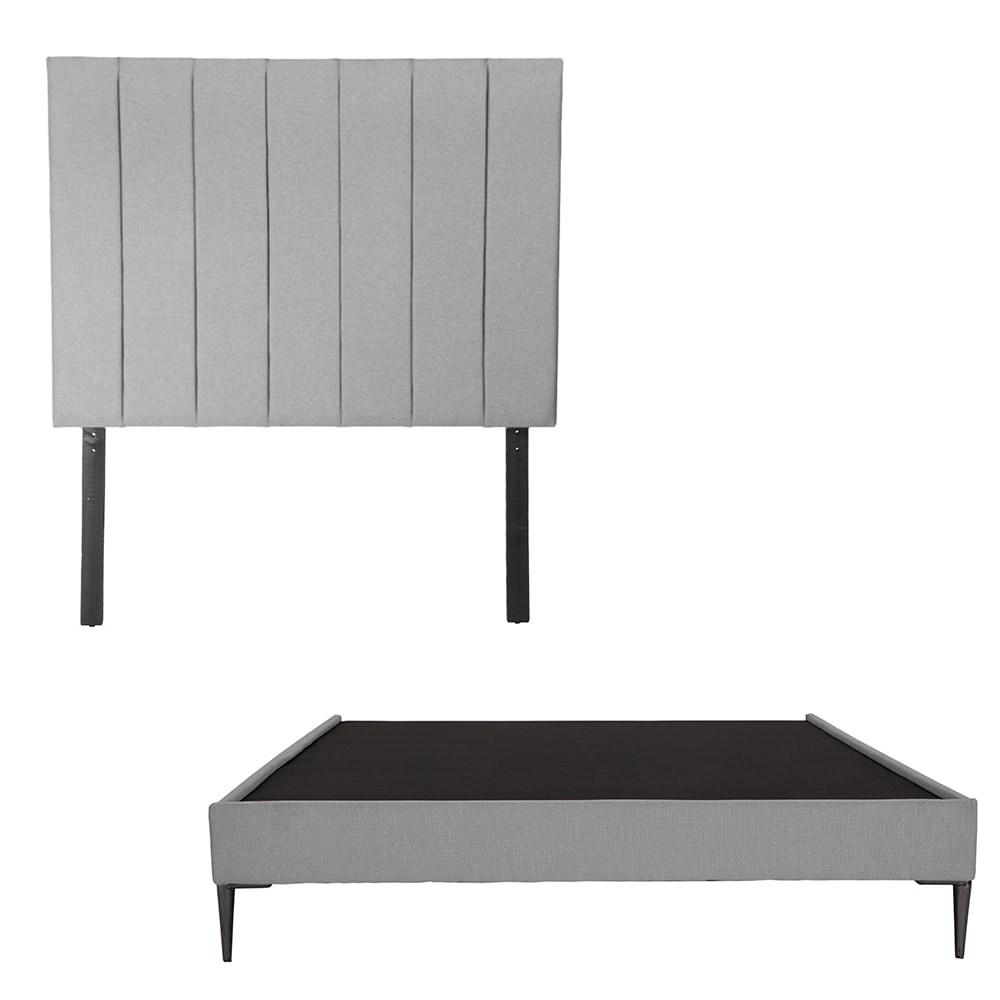 Cabecera Dicasa Argos + Base Cama Slim Matrimonial Color Gris $6,499
