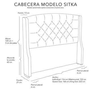 Foto 6 | Cabecera Dicasa Sitka Color Plata King Size