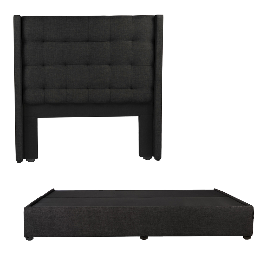Foto 1 | Cabecera Dicasa Titan más Base Cama Negra King Size