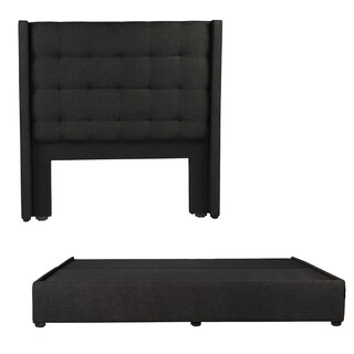 Foto 1 | Cabecera Dicasa Titan más Base Cama Negra King Size