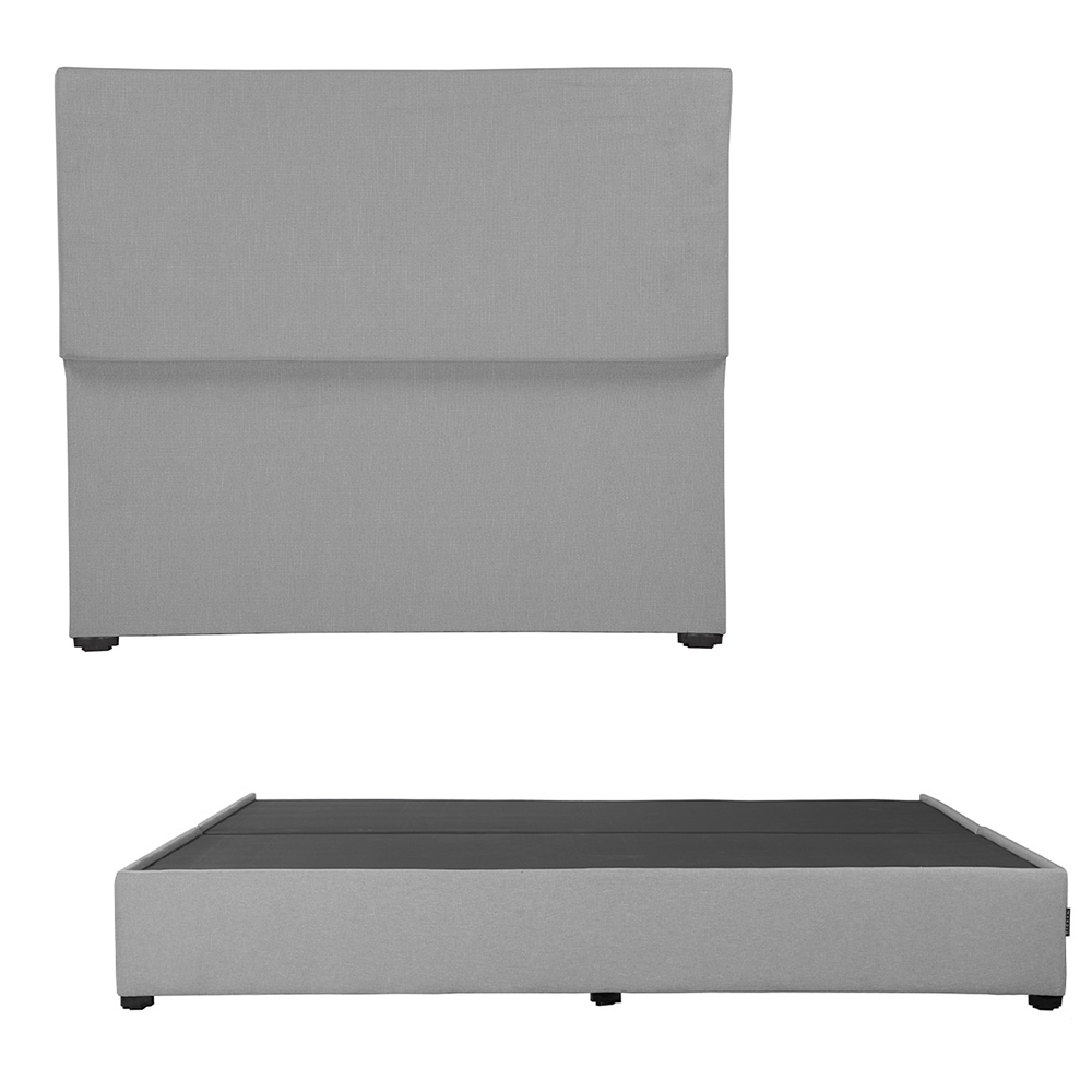 Cabecera Dicasa Miko más Base Cama Gris King Size