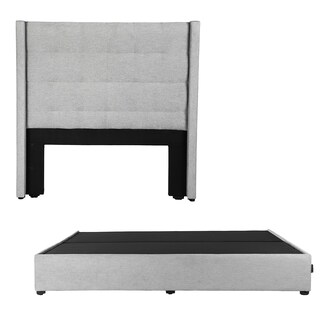 Foto 1 | Cabecera Dicasa Titan más Base Cama Plateada King Size