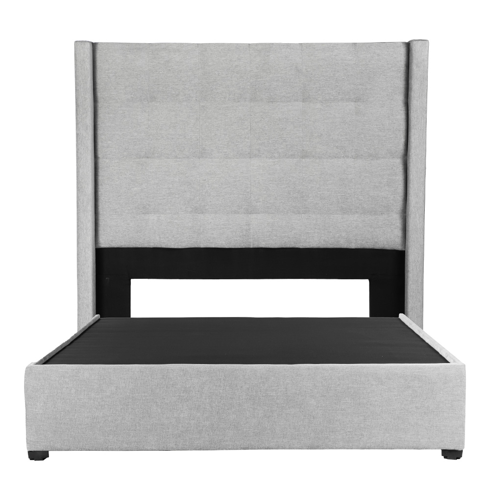 Foto 4 pulgar | Cabecera Dicasa Titan más Base Cama Plateada King Size