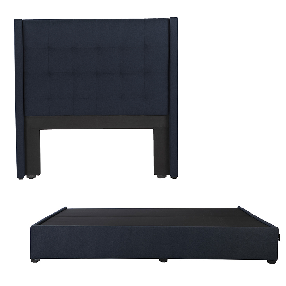 Foto 1 | Cabecera Dicasa Titan + Base Cama Azul Marino King Size