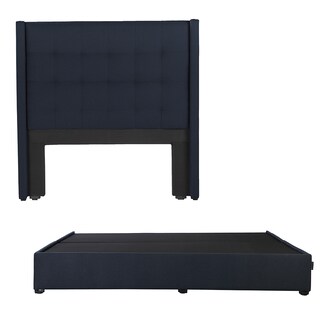 Foto 1 | Cabecera Dicasa Titan + Base Cama Azul Marino King Size