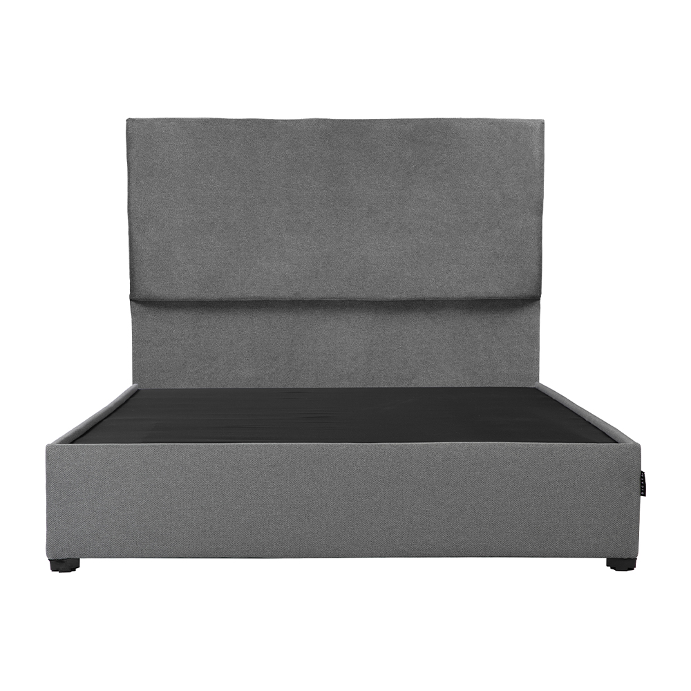 Cabecera Dicasa Myko más Base Cama Gris Matrimonial