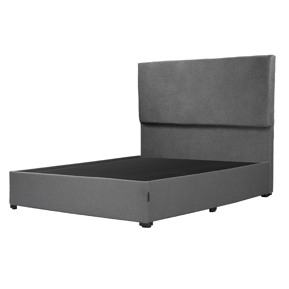 Foto 3 pulgar | Cabecera Dicasa Myko más Base Cama Gris Matrimonial