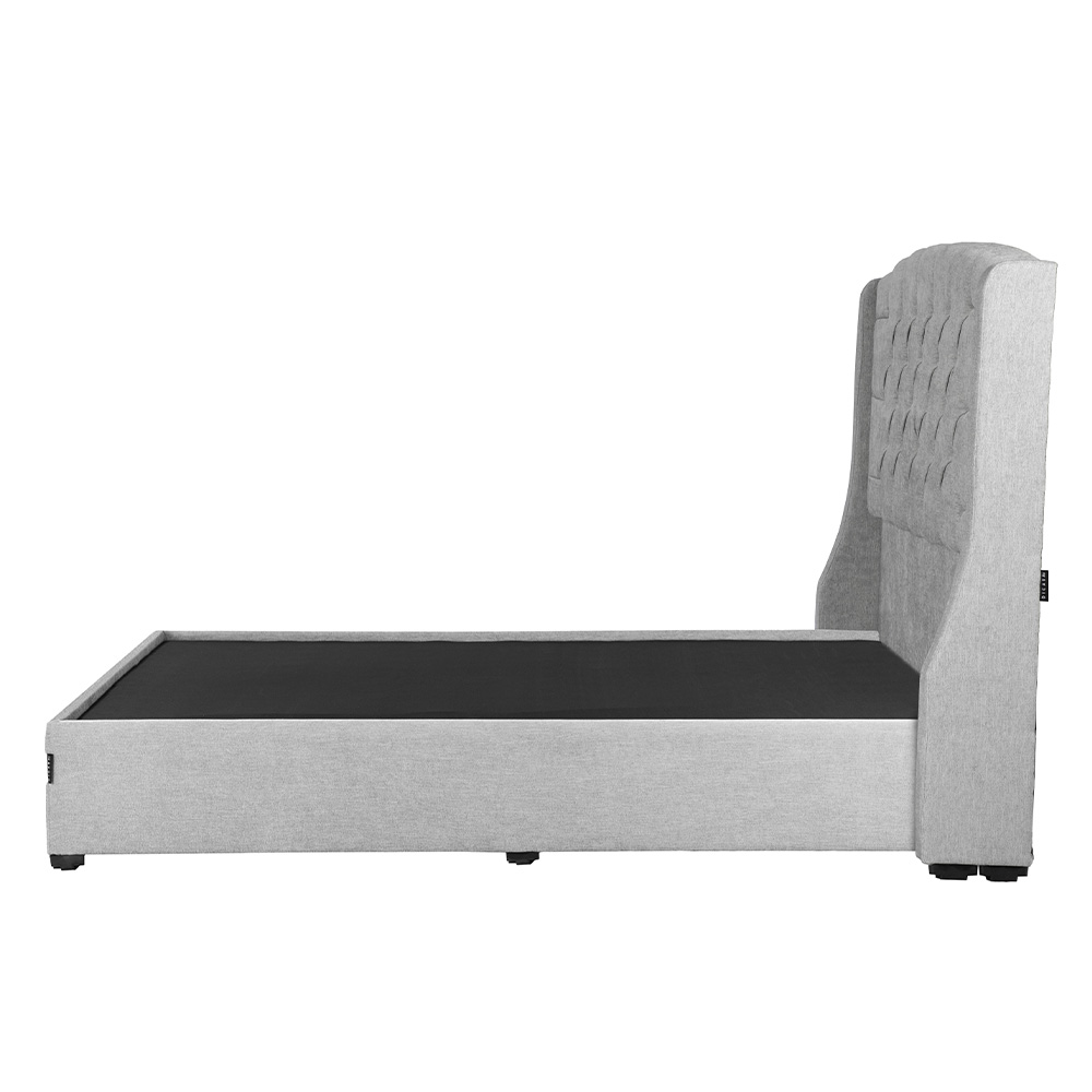 Foto 4 pulgar | Cabecera Dicasa Zefyr + Base Cama Plata Queen Size