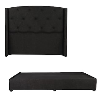 Foto 1 | Cabecera Dicasa Zefyr + Base Cama Negro King Size