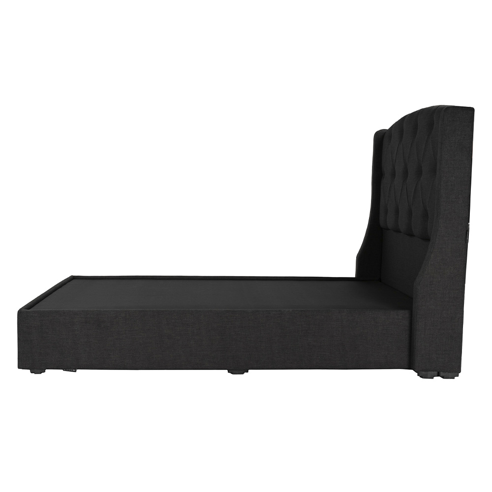 Foto 5 pulgar | Cabecera Dicasa Zefyr + Base Cama Negro King Size