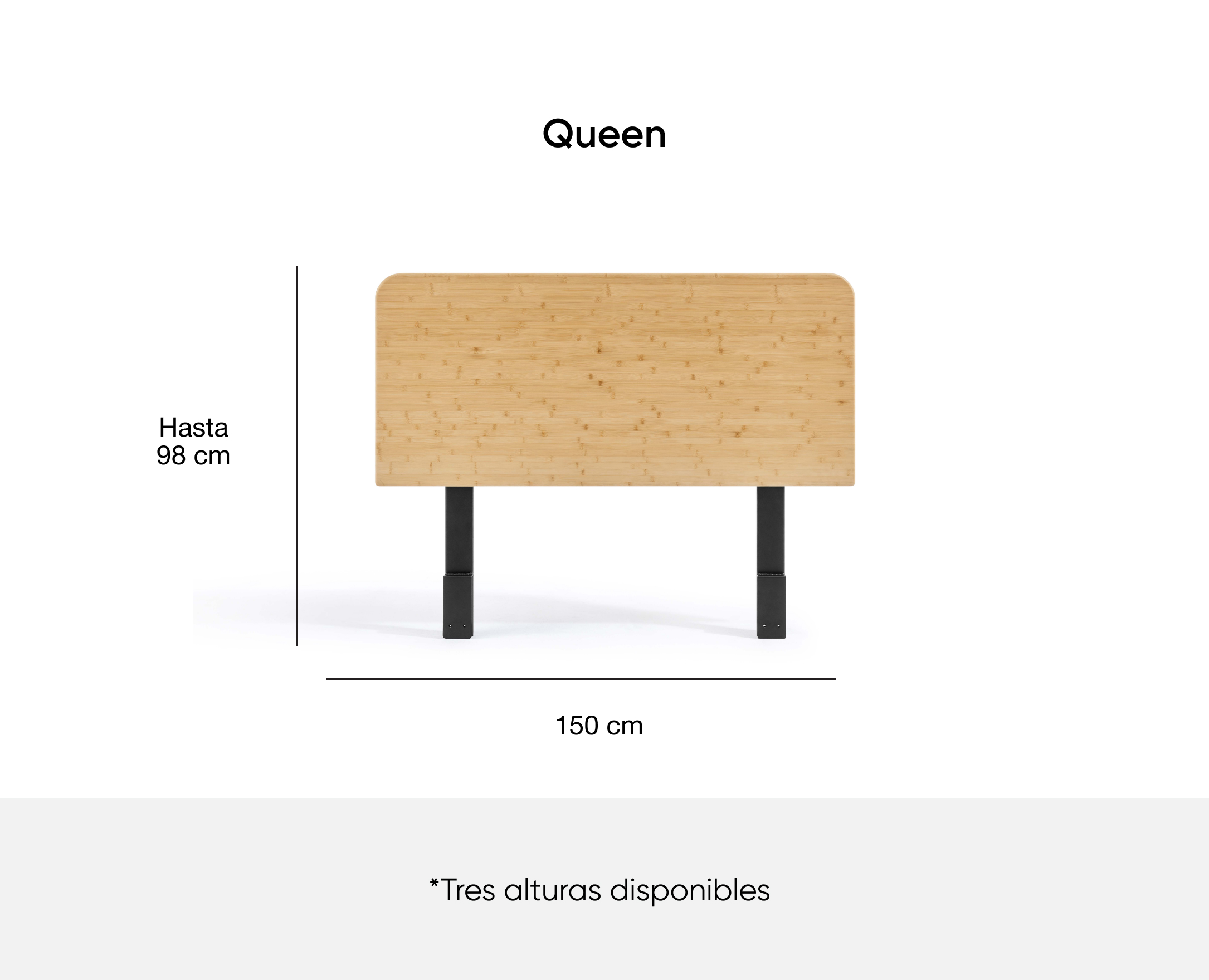 Foto 5 | Cabecera Cama Luuna  Queen Size, Cabecera De Cama De Madera De Bambú, Respaldo para Cama Resistente