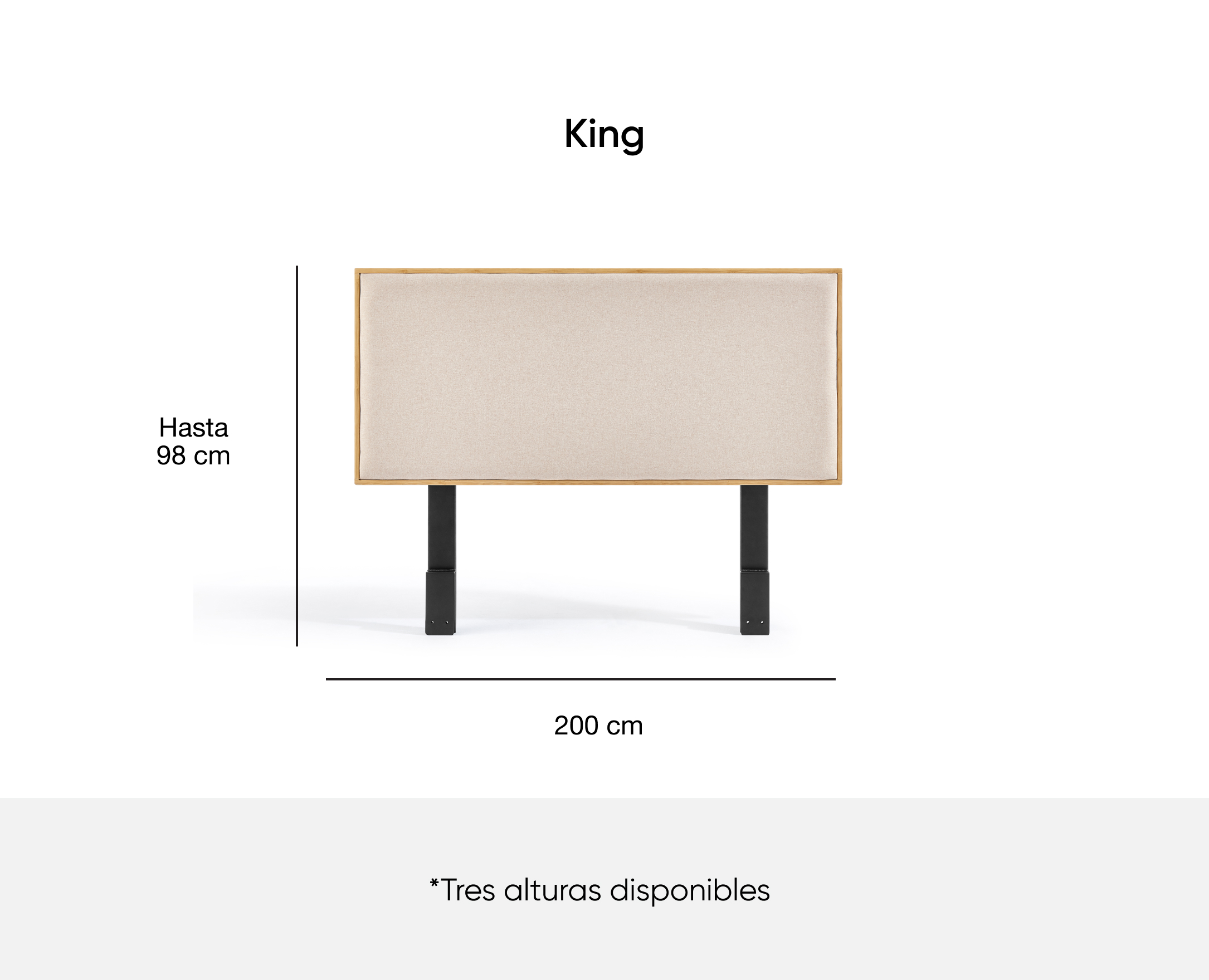 Foto 5 | Cabecera Luuna  King Size Madera de Bambú Respaldo Resistente Tapizada para Cama