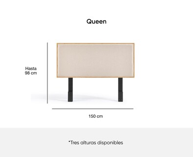 Foto 5 | Cabecera Luuna Queen Size Madera de Bambú Respaldo Resistente Tapizada para Cama