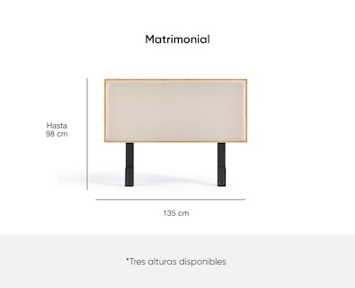 Foto 5 | Cabecera Luuna Matrimonial Madera de Bambú Respaldo para Cama Resistente Tapizada