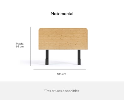 Foto 5 | Cabecera Luuna Matrimonial Madera de Bambú Respaldo para Cama Resistente
