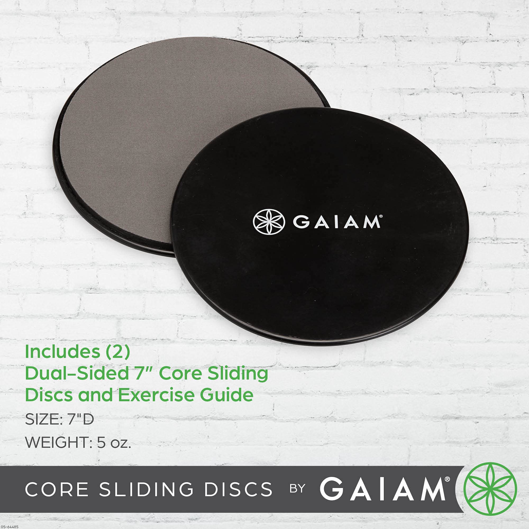 Foto 6 pulgar | Deslizadores Core Sliding Discs Gaiam De Doble Cara Para Entrenamiento, Color Gris Y Negro - Venta Internacional.