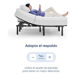 Foto 3 | Base Eléctrica para Cama Luuna Negra Rise Lite Matrimonial 1 Altura con Control Alámbrico