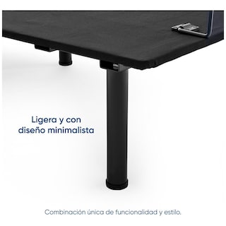Foto 4 | Base Eléctrica para Cama Luuna Negra Rise Lite Matrimonial 1 Altura con Control Alámbrico