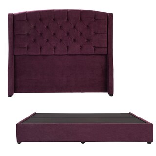 Foto 1 | Cabecera Dicasa Sitka Color Morado + Base Cama Dicasa Velvet Morado King Size