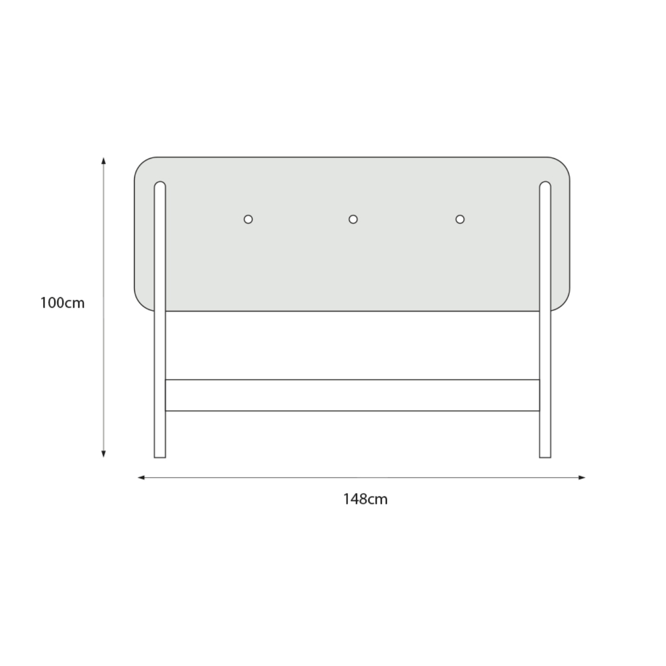 Foto 3 | Cabecera Botonada Para Cama Matrimonial Tapizada En Tela De Lino Gris Con Estructura De Madera