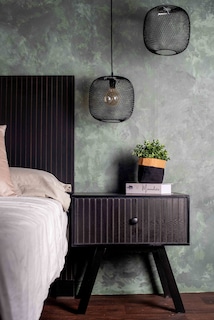 Foto 5 | Cabecera Para Cama Tamaño King Y Queen Size Color Negro Con Relieves Decorativos Verticales Y Estructura De Madera