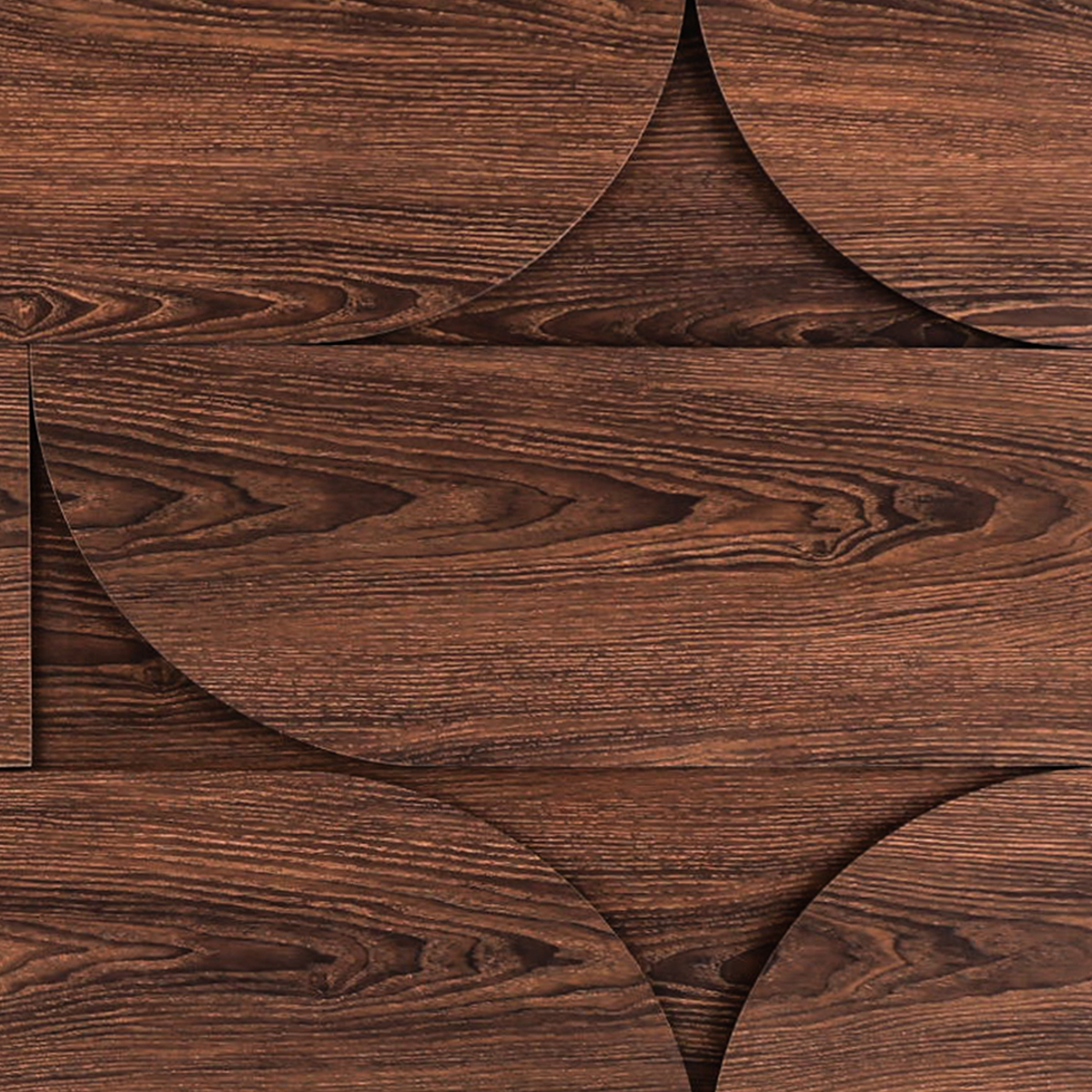 Foto 4 pulgar | Cabecera Para Cama Tamaño Individual Y Matrimonial Color Nogal Con Relieves Decorativos Y Estructura De Madera Industr