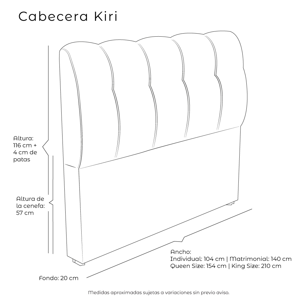 Foto 6 | Cabecera Dicasa Kiri Fashion Gris King Size