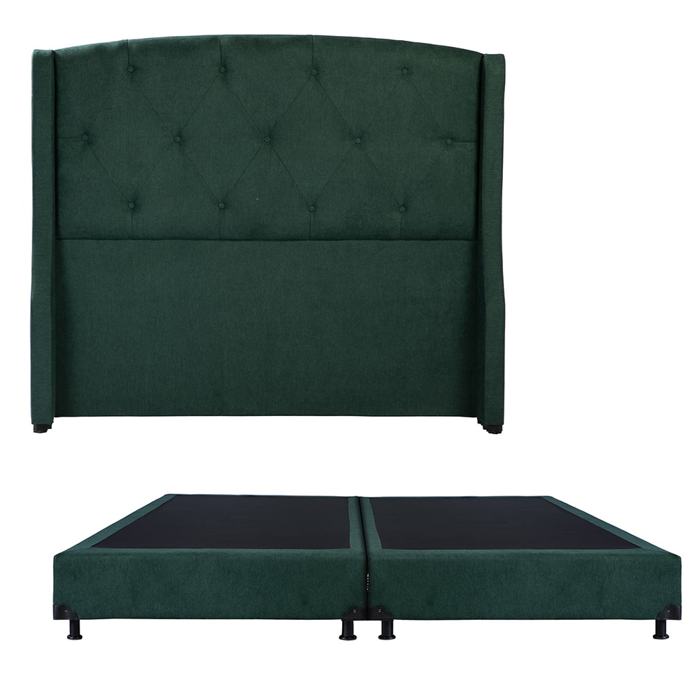 Cabecera Zefyr Dicasa y Box Dicasa Verde King Size $10,649