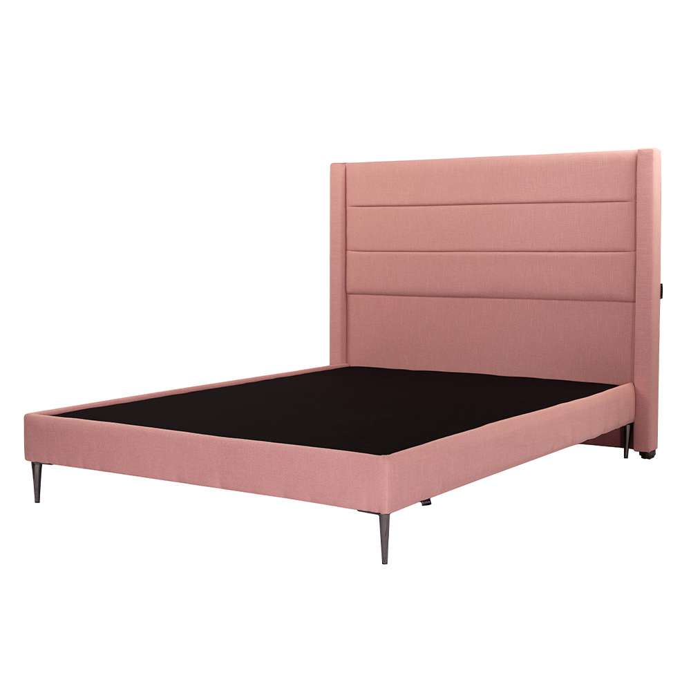 Foto 4 pulgar | Cabecera Lugo Dicasa color Palo de Rosa + Base Cama Slim Dicasa color Palo de Rosa Queen Size