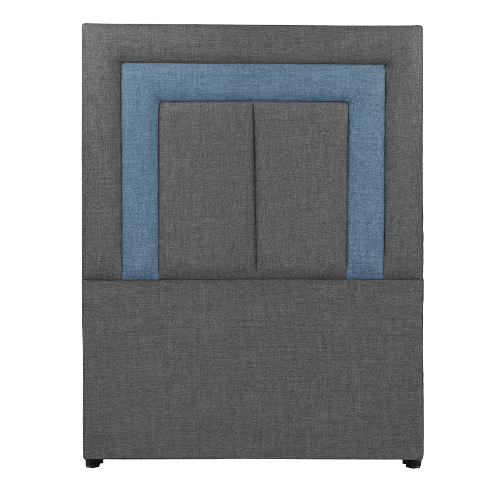 Cabecera Dicasa Bora Gris Oscuro con Azul Individual