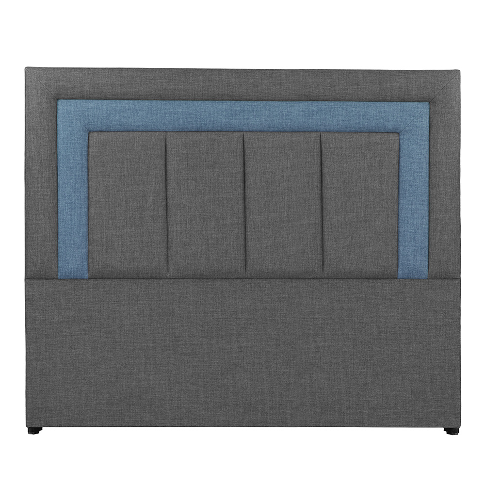 Cabecera Dicasa Bora Gris Oscuro con Azul Queen Size