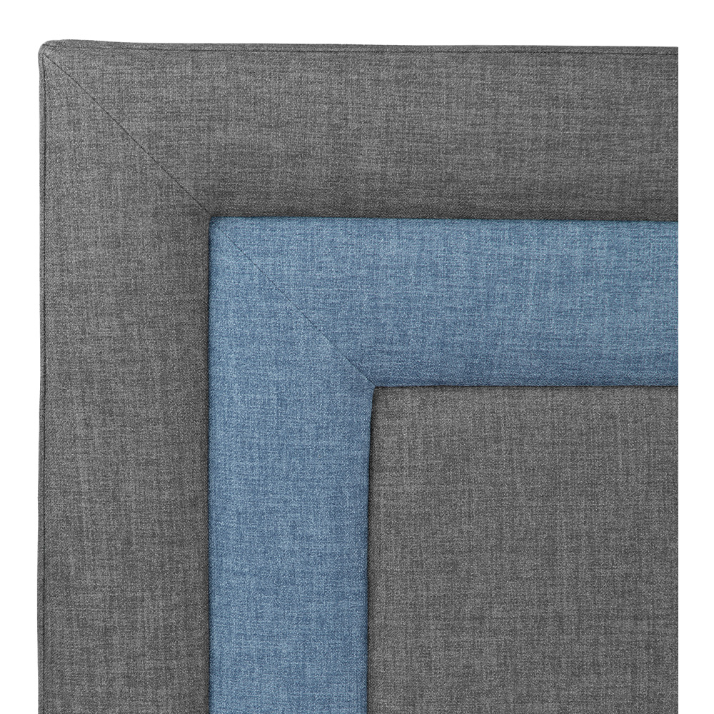 Foto 4 pulgar | Cabecera Dicasa Bora Gris Oscuro con Azul Queen Size