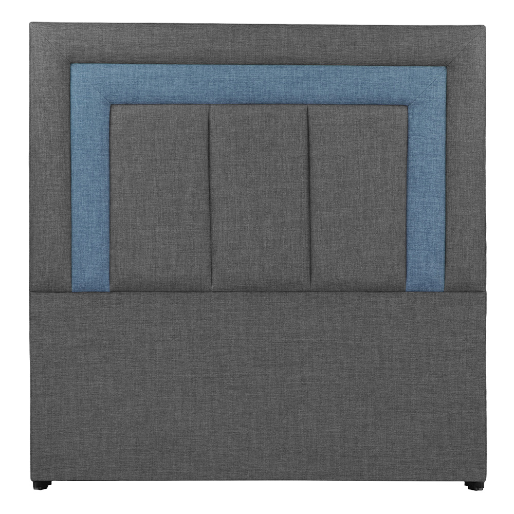 Cabecera Dicasa Bora Gris Oscuro con Azul Matrimonial