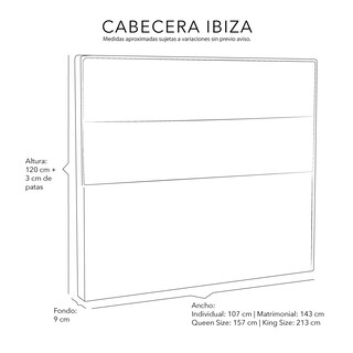 Foto 6 | Cabecera Dicasa Ibiza Azul Matrimonial