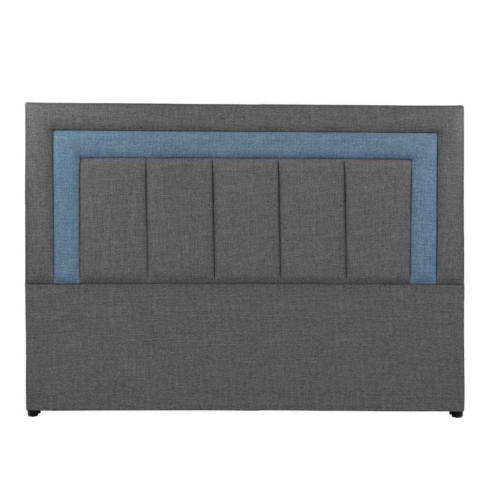 Cabecera Dicasa Bora Gris Oscuro con Azul King Size