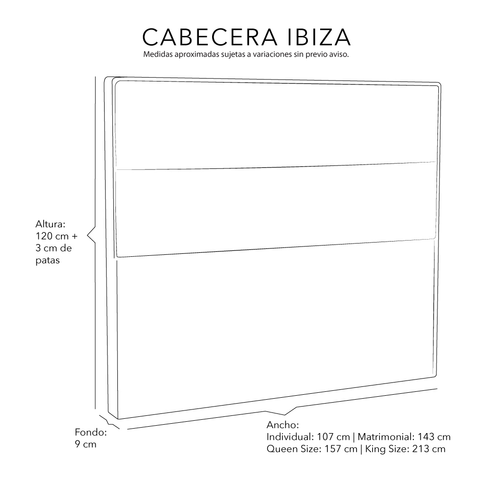 Foto 6 | Cabecera Dicasa Ibiza Arena Queen Size