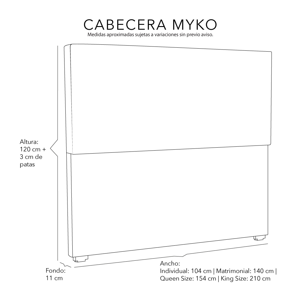 Foto 7 pulgar | Cabecera Dicasa Myko Gris King Size